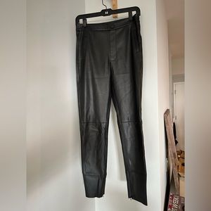 Zara Faux Leather High Rise Pants
